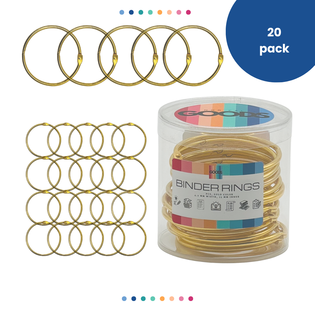 Introducing the Gold 3" Binder Rings: A Stylish Essential for Creators, Teachers, Contractors, and Students